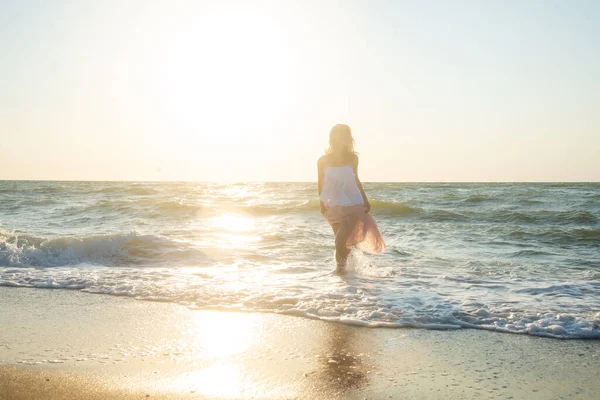 Женщина Пляже — стоковое фото