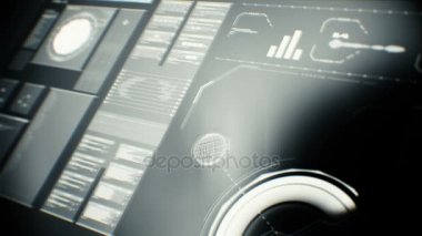 4 k futuristik bir arayüze ekran
