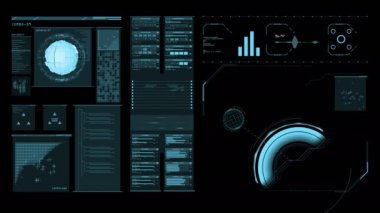 4 k futuristik bir arayüze ekran