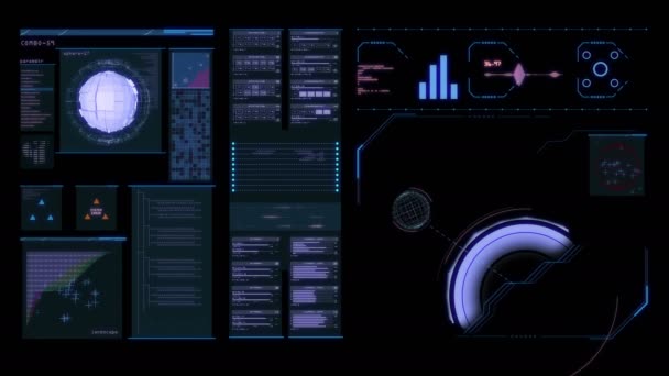 Écran d'interface futuriste 4K — Video