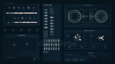 4 k futuristik bir arayüze ekran