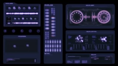 4 k futuristik bir arayüze ekran