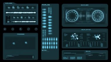 4 k futuristik bir arayüze ekran