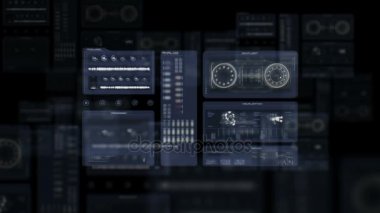 4 k futuristik bir arayüze ekran