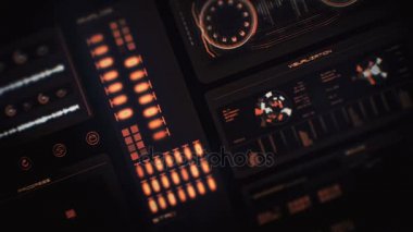 4 k futuristik bir arayüze ekran