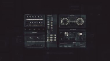 4 k futuristik bir arayüze ekran