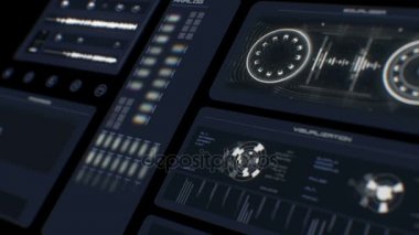 4 k futuristik bir arayüze ekran