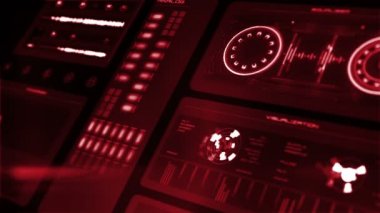 4 k futuristik bir arayüze ekran