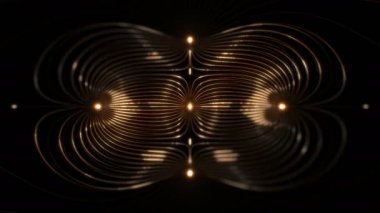 4 k soyut görüntüleri manyetik alan ilmekledi