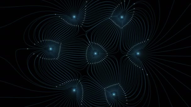 Imágenes en bucle abstractas 4K de campo magnético — Vídeo de stock
