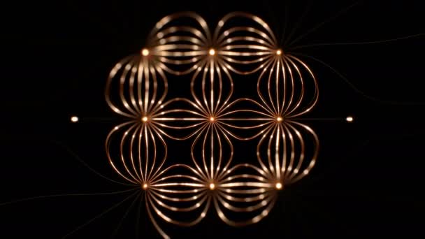 Images en boucle abstraites 4K du champ magnétique — Video