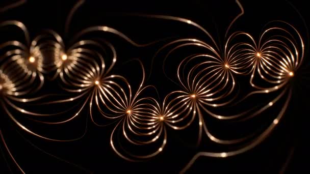Images en boucle abstraites 4K du champ magnétique — Video