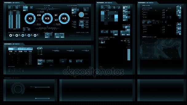 Futurisztikus interfészt | HUD — Stock videók