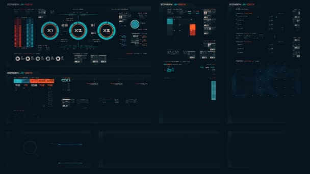 Futuristik bir arayüze | Hud — Stok video