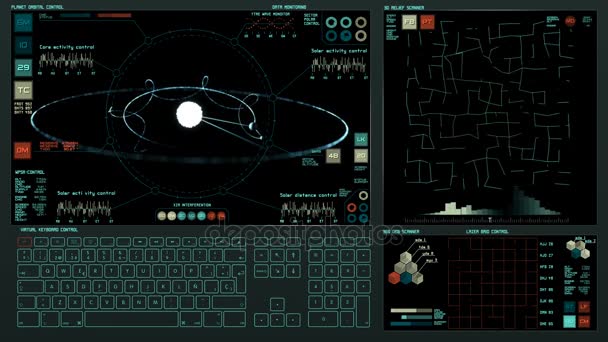 Futurisztikus interfészt | HUD — Stock videók