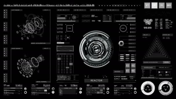 Futuristic interface | HUD — Stock Video
