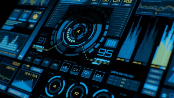 Interface futurista do HUD — Vídeo de Stock