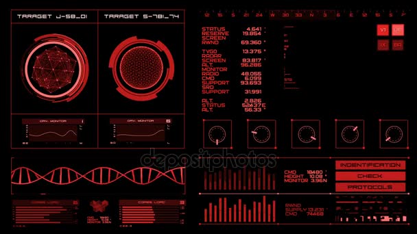 Futurystyczny interfejs | HUD — Wideo stockowe