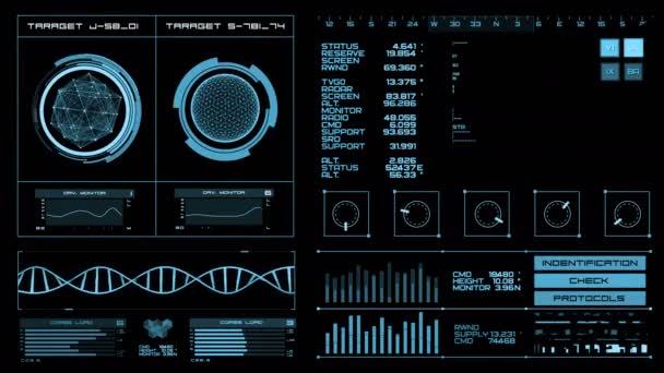 Futurisztikus interfészt | HUD — Stock videók