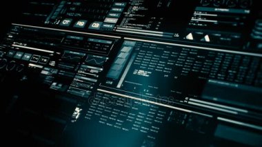 Perspektif Görünümü lowpower fütüristik arabirimi/dijital ekran/Hud