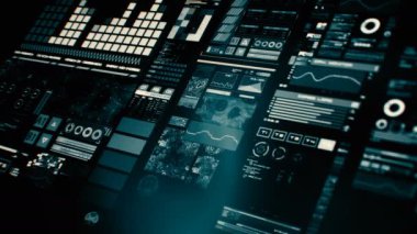 Perspektif Görünümü lowpower fütüristik arabirimi/dijital ekran/Hud