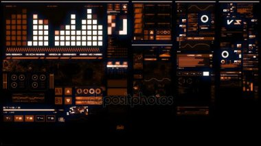 Sıcak fütüristik arabirimi/dijital ekran/Hud