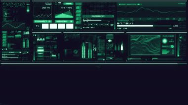 Soğuk mavi fütüristik arabirimi/dijital ekran/Hud