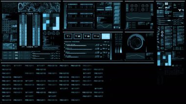 Hafif mavi fütüristik arabirimi/dijital ekran/Hud