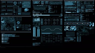 Hafif mavi fütüristik arabirimi/dijital ekran/Hud