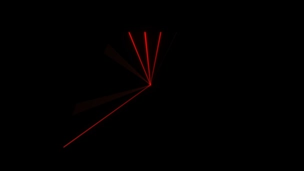 Rayons Laser Rouge Vif Déplaçant Studio Noir Lumières Club Danse — Video