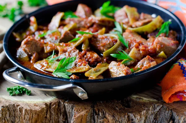 Estofado de carne con judías verdes —  Fotos de Stock