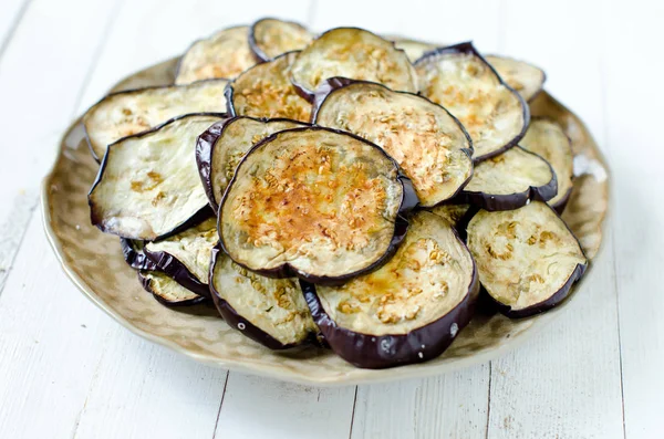 Melanzane fritte in salsa di soia glassa — Foto Stock