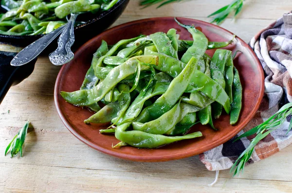 Salada de feijão verde com estragão — Fotografia de Stock