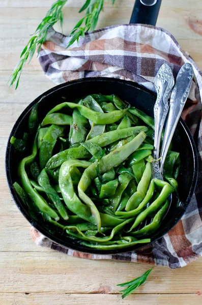 Salada de feijão verde com estragão — Fotografia de Stock