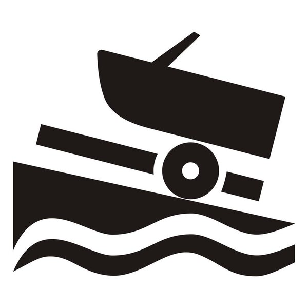 ban launching boats, vector icon 