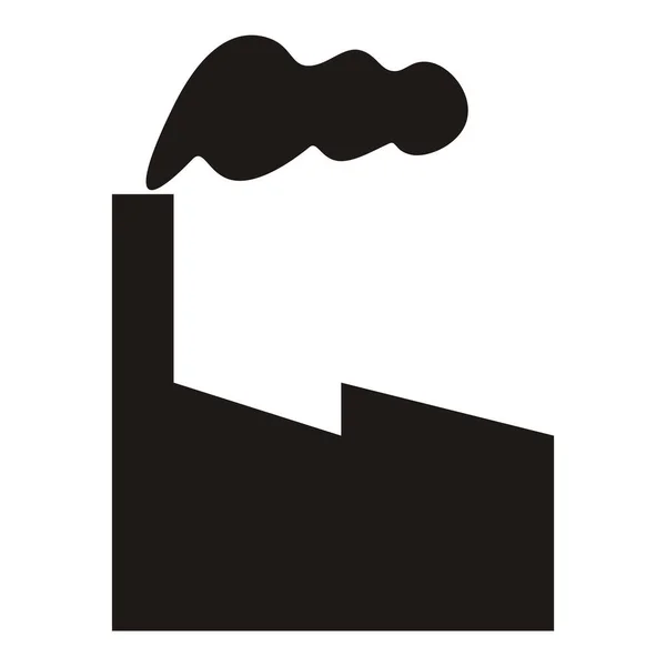 工場のシンプルな黒のシルエットベクトルアイコン — ストックベクタ