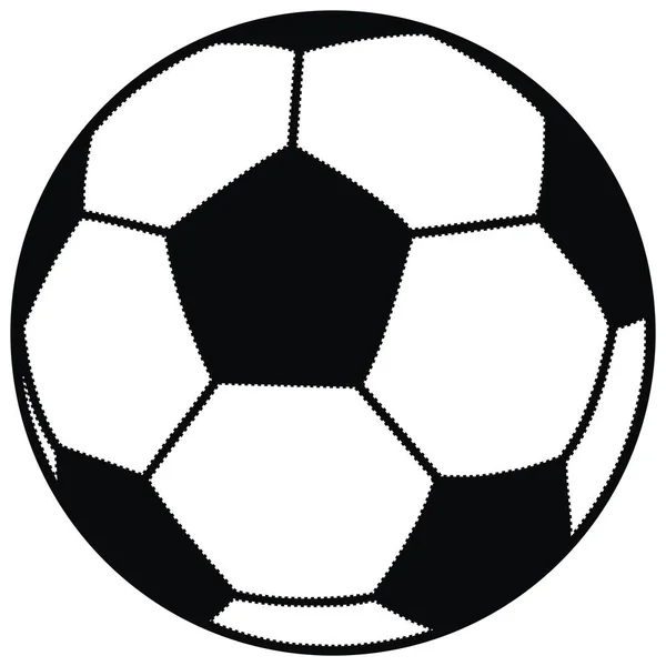 Soccer Ball Black White Vector Icon — Stock Vector