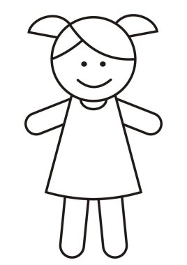 Küçük kız, kavramsal vektör çizimi, konsept çizimi.