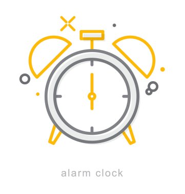 İnce çizgi simgeleri, çalar saat