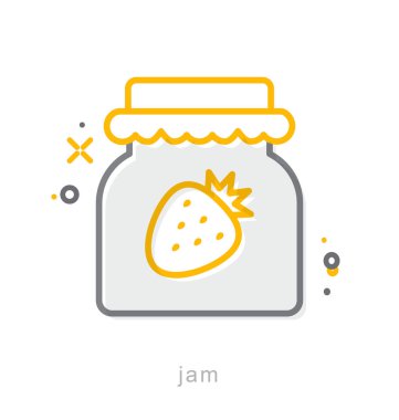 İnce çizgi simgeler, reçel