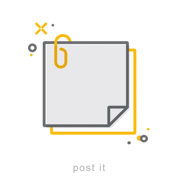 Tenká linie ikony, Post — Stockový vektor