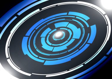 Soyut teknoloji daireleri vektör arkaplanı