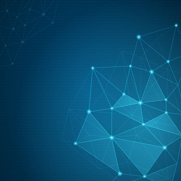 Абстрактная футуристическая форма. Компьютер генерируется на синем фоне
