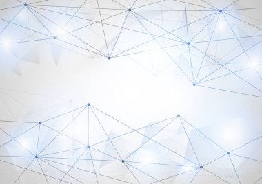 Bilgisayar soyut bağlı nokta beyaz arka planda oluşturulan