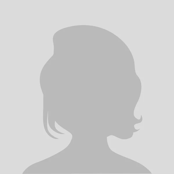 Icona profilo avatar predefinito, segnaposto foto grigio, donne — Vettoriale Stock