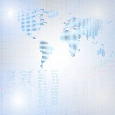 Yükseliş çizgi grafiği ile soyut mali grafik