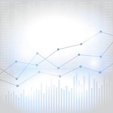 Yükseliş çizgi grafiği ile soyut mali grafik