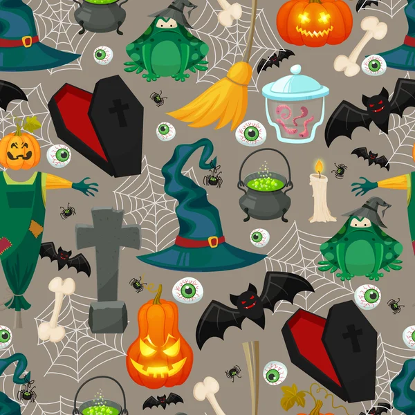 Halloween naadloze patroon vector — Stockvector