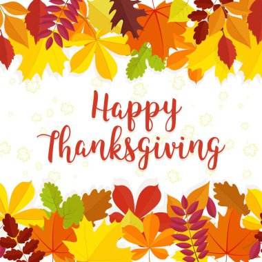 Sonbahar arka plan. Geleneksel Şükran günü arka plan. Vektör çizim