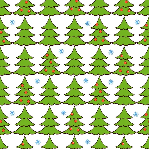 Vecteur motif sans couture de l'arbre de Noël — Image vectorielle